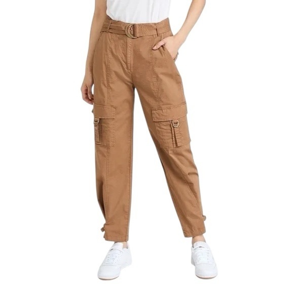 Pistola Tan Brown Nadine Belt Cargo Pants Womens 30 - Picture 1 of 9